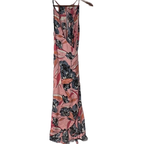Billabong Woman's sz s pink floral aloha babe midi dress summer vacation casual - Picture 3 of 8